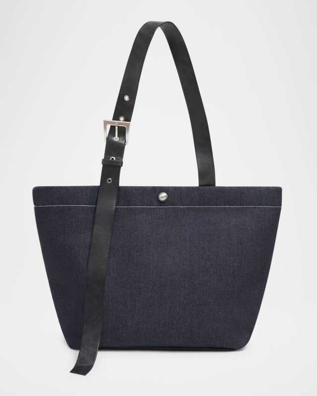 Esti Buckle Denim Tote Bag